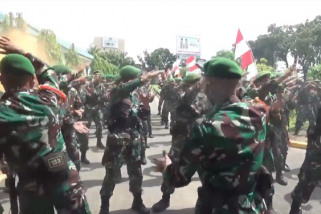Yonif 133/Yudha Sakti usai tugas di perbatasan RI-Malaysia