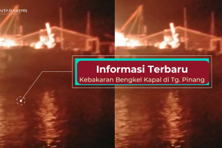 Info terkini: kebakaran bengkel kapal di Tanjungpinang