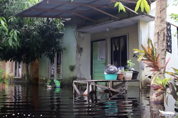 Sungai Malaya banjir, ratusan rumah di Siantan Hulu terendam banjir