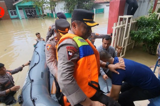 Banjir makin tinggi, Polres Aceh Utara cek kondisi Lapas