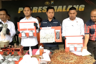 Satreskrim Polres Malang amankan 8 kg bahan petasan